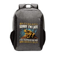 Sorry IM Late I Was Trapped In The Void Frog Japanese Vector Backpack