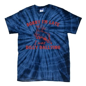 Sorry IM Late I Was Dilly Dallying Baby Lamb Sheep Tie-Dye T-Shirt