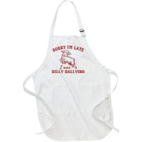 Sorry IM Late I Was Dilly Dallying Baby Lamb Sheep Full-Length Apron With Pockets