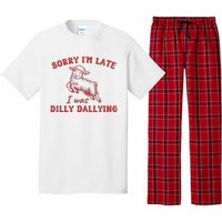 Sorry IM Late I Was Dilly Dallying Baby Lamb Sheep Pajama Set