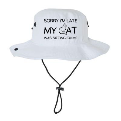 Sorry I'm Late My Cat Was Sitting On Me Funny Pet Cute Gift Legacy Cool Fit Booney Bucket Hat