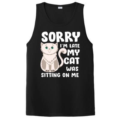 Sorry I'm Late My Cat Was Sitting On Me PosiCharge Competitor Tank