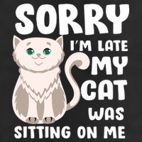 Sorry I'm Late My Cat Was Sitting On Me Golf Towel