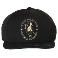 She Is Like A Cat In The Dark Then She Is The Darkness Wool Snapback Cap