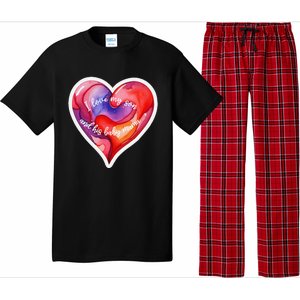 Sweet I Love My Son And His Baby Mama Mom Dad Rents Pajama Set