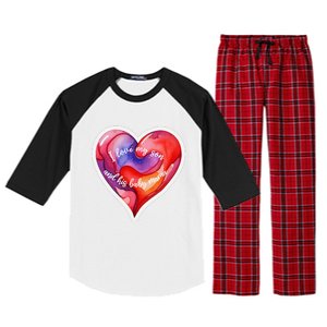 Sweet I Love My Son And His Baby Mama Mom Dad Rents Raglan Sleeve Pajama Set