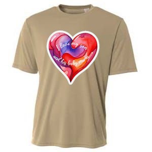 Sweet I Love My Son And His Baby Mama Mom Dad Rents Cooling Performance Crew T-Shirt