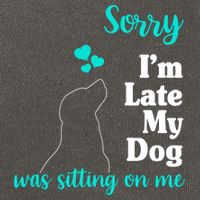 Sorry I'm Late My Dog Was Sitting On Me Cotton Canvas Backpack