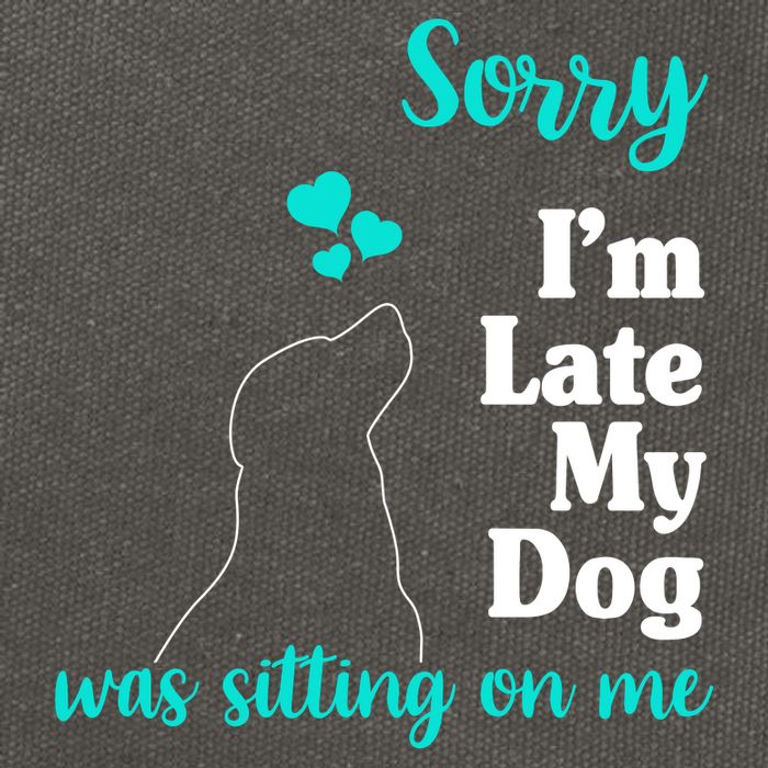 Sorry I'm Late My Dog Was Sitting On Me Cotton Canvas Backpack