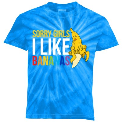 Sorry I Like Bananas Gift Kids Tie-Dye T-Shirt