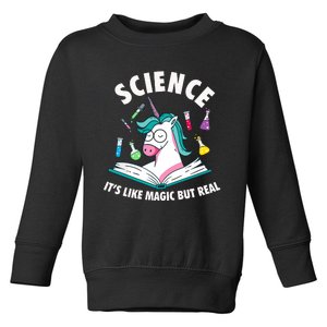 Science Is Like Magic But Real Unicorn Toddler Sweatshirt