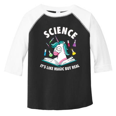 Science Is Like Magic But Real Unicorn Toddler Fine Jersey T-Shirt