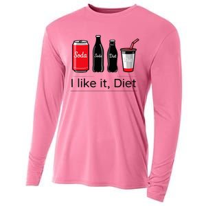 Soda I Like It Diet Essentials Morning Beverage Love Cooling Performance Long Sleeve Crew