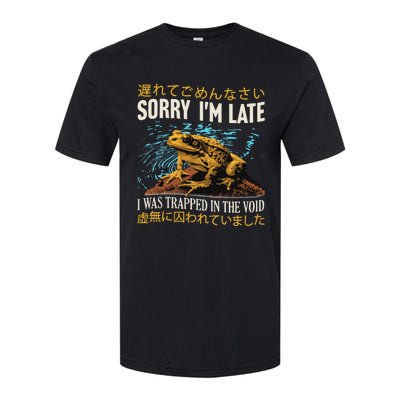 Sorry IM Late I Was Trapped In The Void Frog Japanese Softstyle CVC T-Shirt