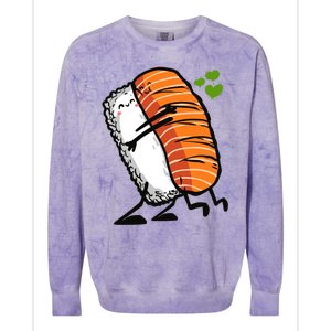 Sushi In Love Artwork Sushi Lover Great Gift Colorblast Crewneck Sweatshirt