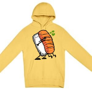 Sushi In Love Artwork Sushi Lover Great Gift Premium Pullover Hoodie