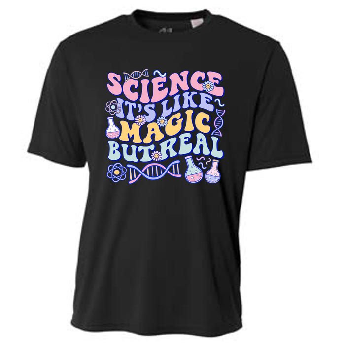 Science Is Like Magic But Real Mug Science Teacher Back To School Cooling Performance Crew T-Shirt