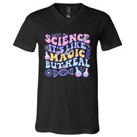 Science Is Like Magic But Real Mug Science Teacher Back To School V-Neck T-Shirt