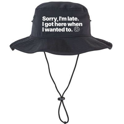 Sorry IM Late I Got Here When I Wanted To Funny Sarcastic Gift Bucket Hat