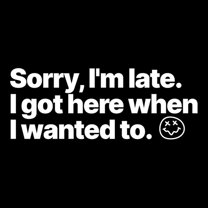 Sorry IM Late I Got Here When I Wanted To Funny Sarcastic Gift Wool Snapback Cap