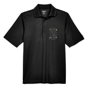 Sorry IM Late I Saw A Bird Cute Bird Lover Birding Men's Origin Performance Pique Polo