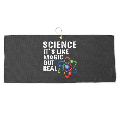 Science Its Like Magic But Real Large Microfiber Waffle Golf Towel