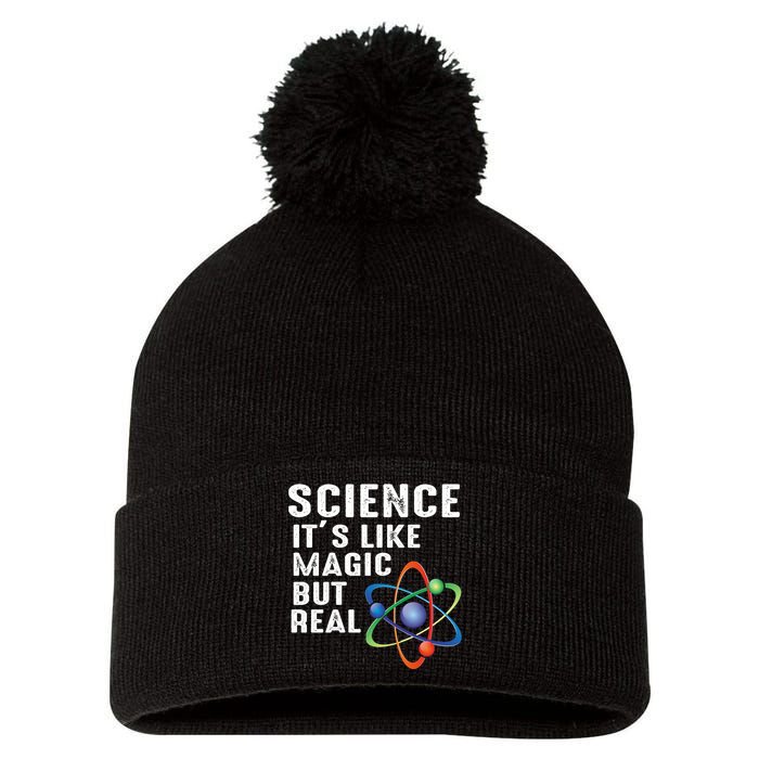 Science Its Like Magic But Real Pom Pom 12in Knit Beanie