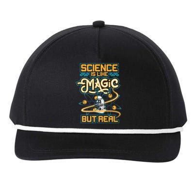 Science Is Like Magic But Real Funny Science Snapback Five-Panel Rope Hat