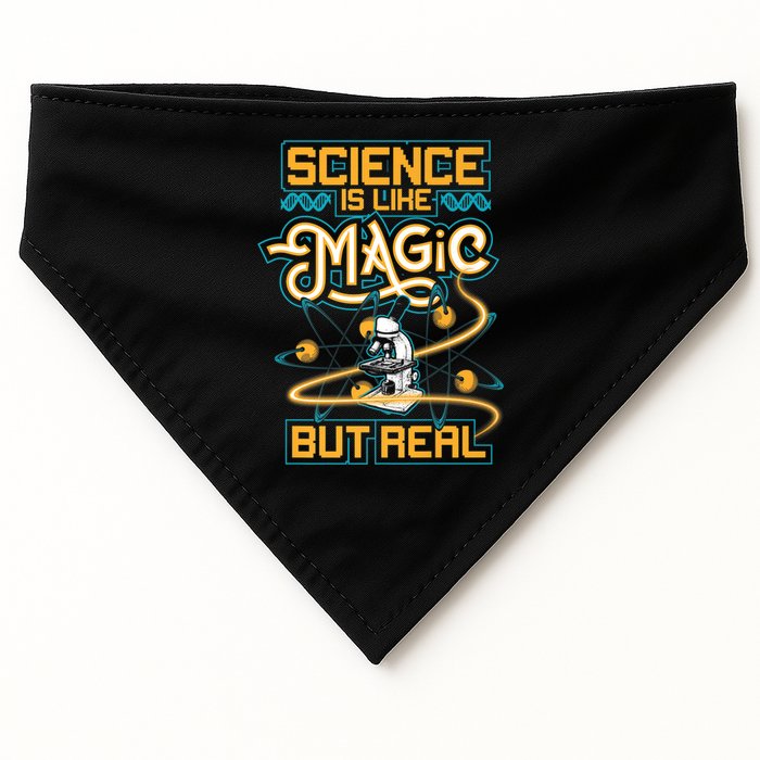 Science Is Like Magic But Real Funny Science USA-Made Doggie Bandana