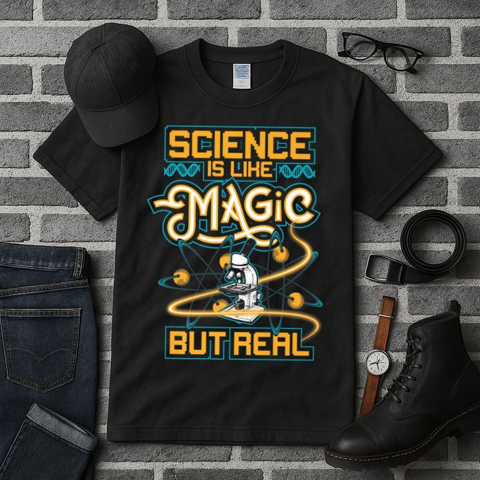 Science Is Like Magic But Real Funny Science Tall T-Shirt