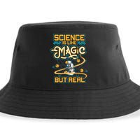 Science Is Like Magic But Real Funny Science Sustainable Bucket Hat