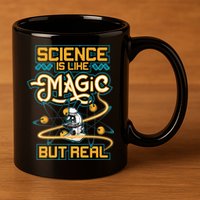 Science Is Like Magic But Real Funny Science 11oz C Handle Ceramic Mug