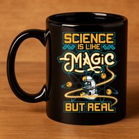 Science Is Like Magic But Real Funny Science 11oz C Handle Ceramic Mug