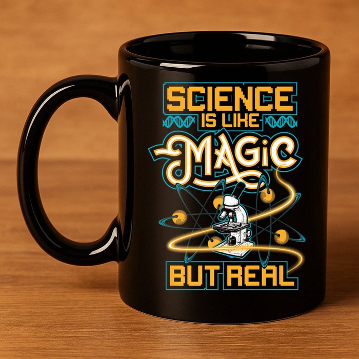 Science Is Like Magic But Real Funny Science 11oz C Handle Ceramic Mug