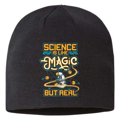 Science Is Like Magic But Real Funny Science Sustainable Beanie