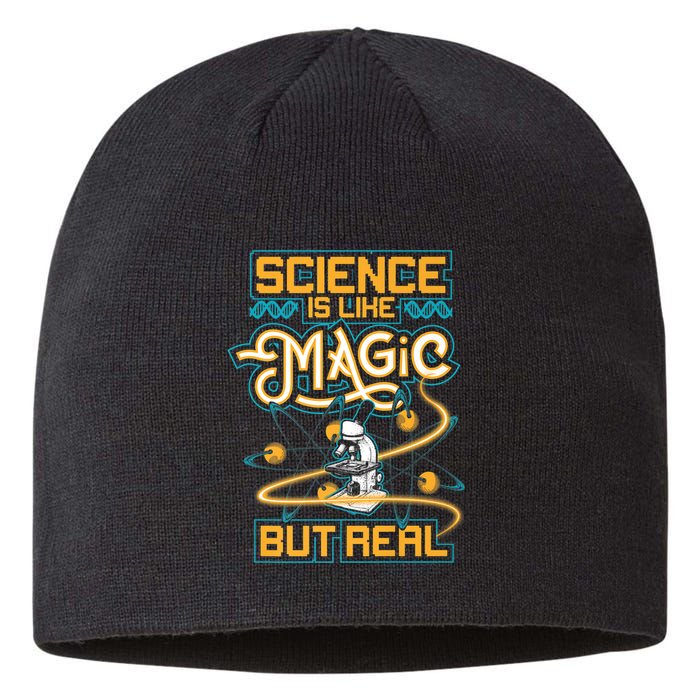 Science Is Like Magic But Real Funny Science Sustainable Beanie