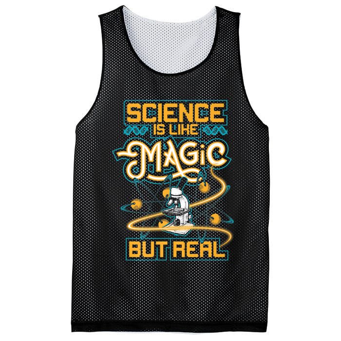 Science Is Like Magic But Real Funny Science Mesh Reversible Basketball Jersey Tank