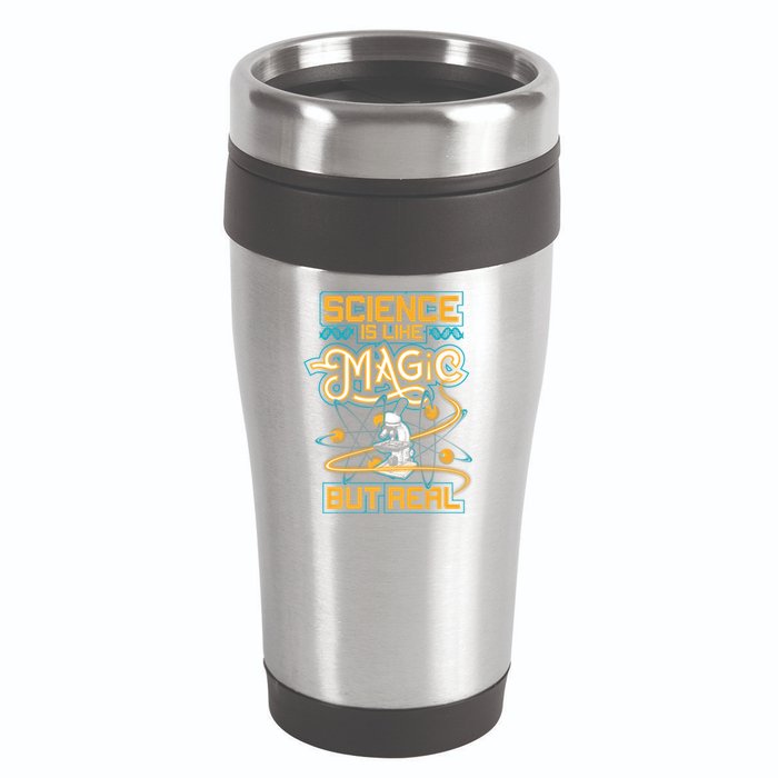 Science Is Like Magic But Real Funny Science 16oz Travel Tumbler