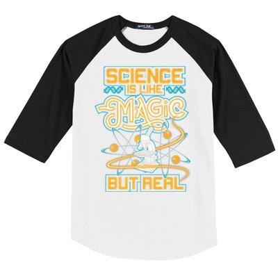 Science Is Like Magic But Real Funny Science Baseball Sleeve Shirt