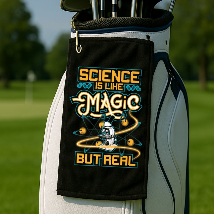 Science Is Like Magic But Real Funny Science Golf Towel