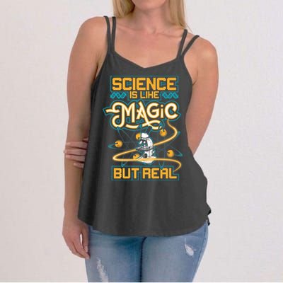 Science Is Like Magic But Real Funny Science Women's Strappy Tank