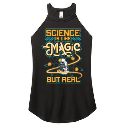 Science Is Like Magic But Real Funny Science Women's Perfect Tri Rocker Tank