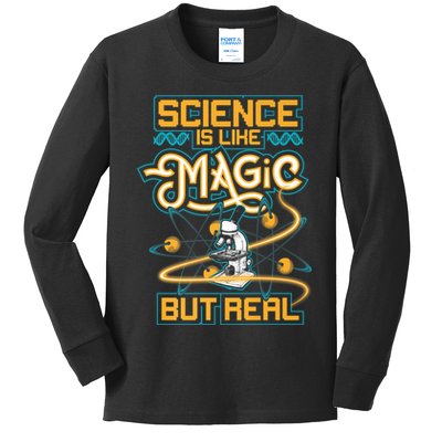 Science Is Like Magic But Real Funny Science Kids Long Sleeve Shirt