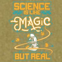 Science Is Like Magic But Real Funny Science Garment-Dyed Women's Muscle Tee