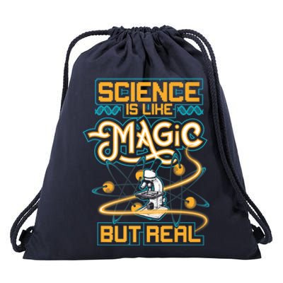 Science Is Like Magic But Real Funny Science Drawstring Bag