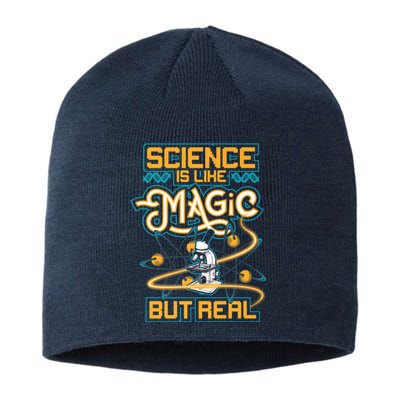 Science Is Like Magic But Real Funny Science Sustainable Beanie