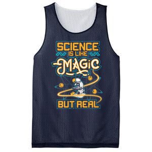 Science Is Like Magic But Real Funny Science Mesh Reversible Basketball Jersey Tank