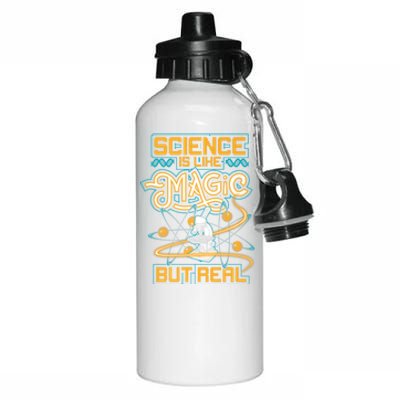 Science Is Like Magic But Real Funny Science Aluminum Water Bottle