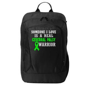 Someone I Love Cerebral Palsy Warrior Cerebral Palsy Ribbon Gift City Backpack