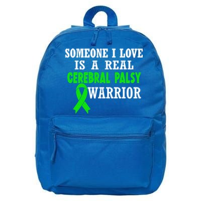 Someone I Love Cerebral Palsy Warrior Cerebral Palsy Ribbon Gift 16 in Basic Backpack